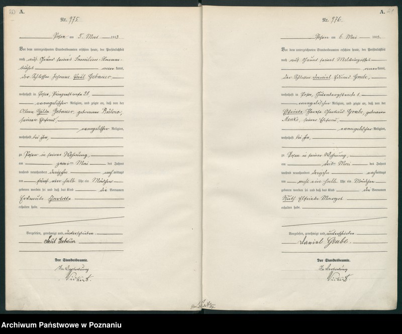 Obraz 13 z jednostki "Księga miejscowa urodzeń tom III [Rejestr główny urodzeń]"