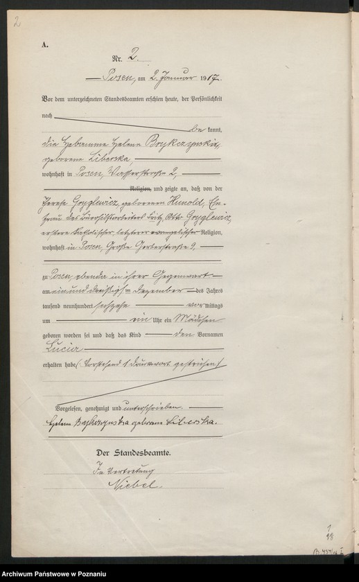 Obraz 4 z jednostki "Księga miejscowa urodzeń tom I [Rejestr główny urodzeń]"