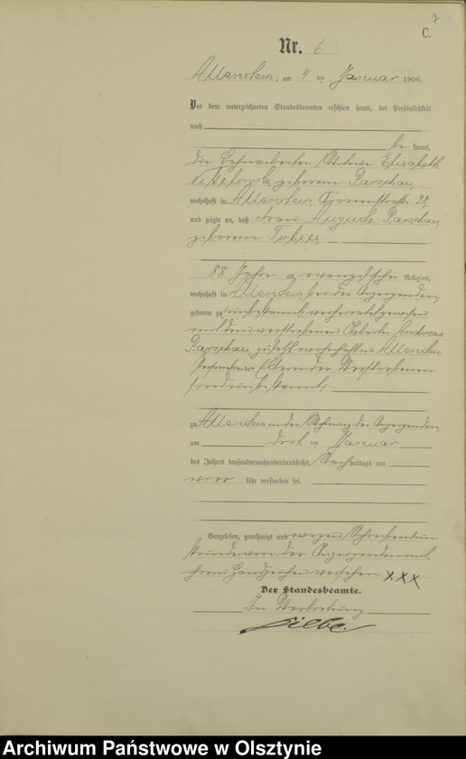 image.from.unit.number "Sterbe-Haupt-Register Tom I, Nr 1-397"