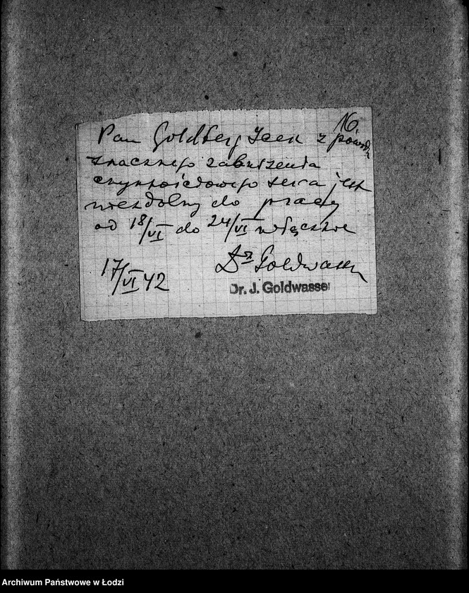 Obraz 19 z jednostki "Tischler-Abteilung [Zasiłki chorobowe dla pracowników wydziału, listy pracowników, zaświadczenia lekarskie]"