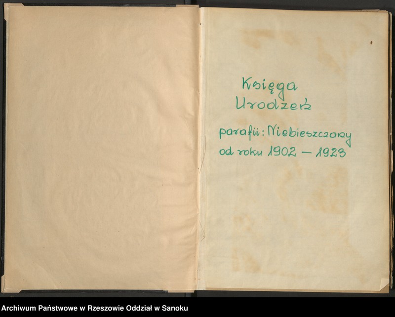 image.from.unit "Księga urodzeń dla miejscowości Niebieszczany"