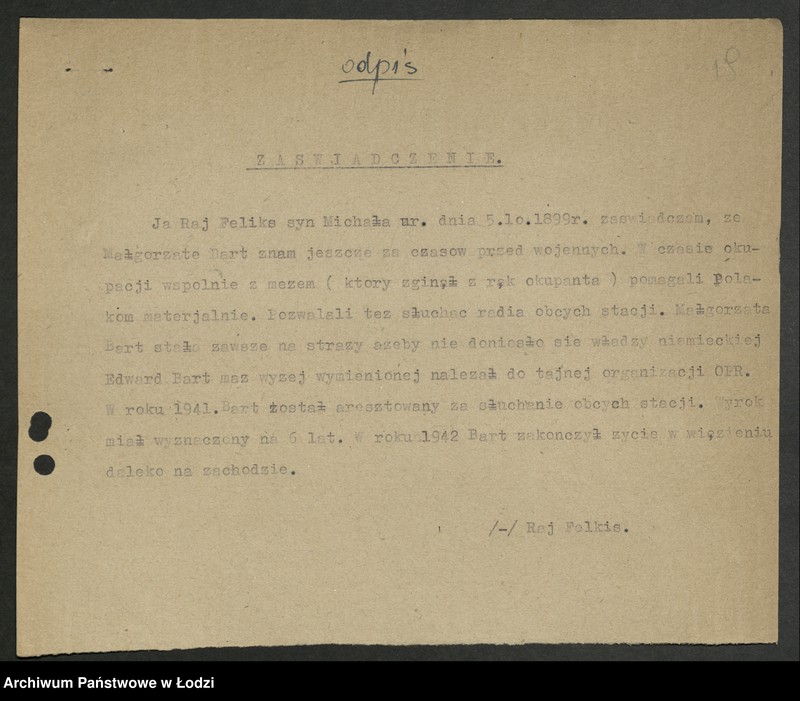 Obraz 20 z jednostki "Akta dotyczące Niemców [- podania, opinie, zaświadczenia i postanowienia Komisji]"