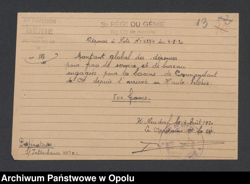 Obraz 15 z jednostki "Reponses a la reclamation de Justifications Frais de service-Projekt d