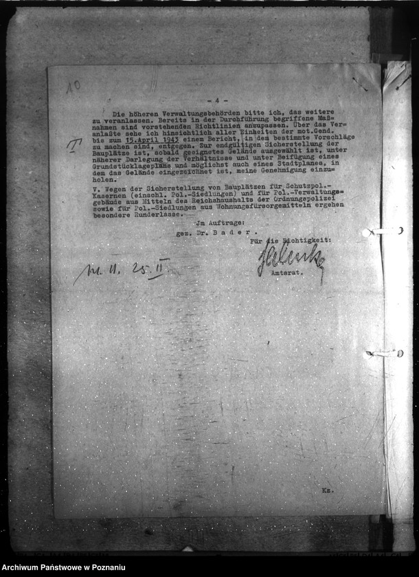 Obraz 14 z jednostki "Allgemeine Unterkunftsfrage der Polizei- und Gendarmerie im Warthegau"