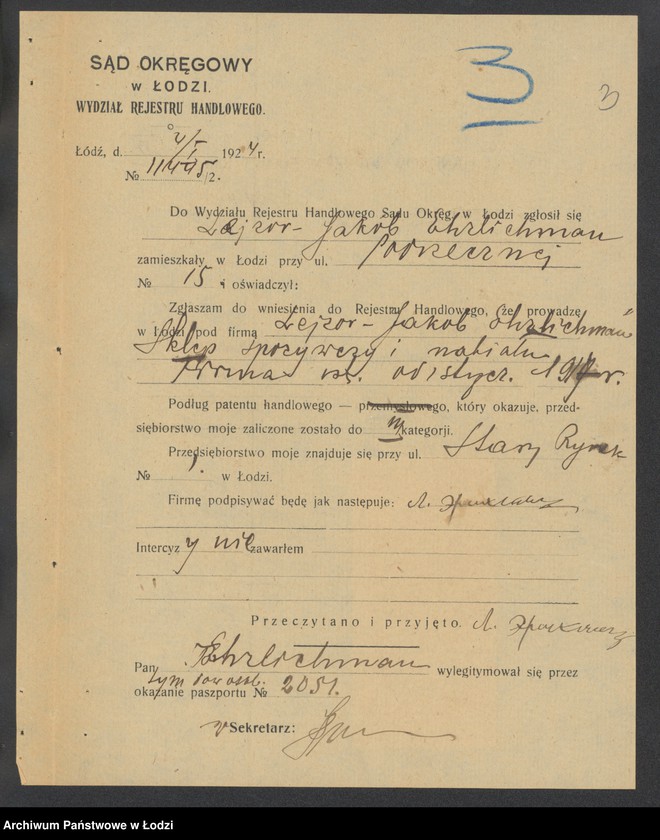 Obraz 5 z jednostki "Lajzer Jakób Ehrlichman – sklep spożywczy i nabiałowy"