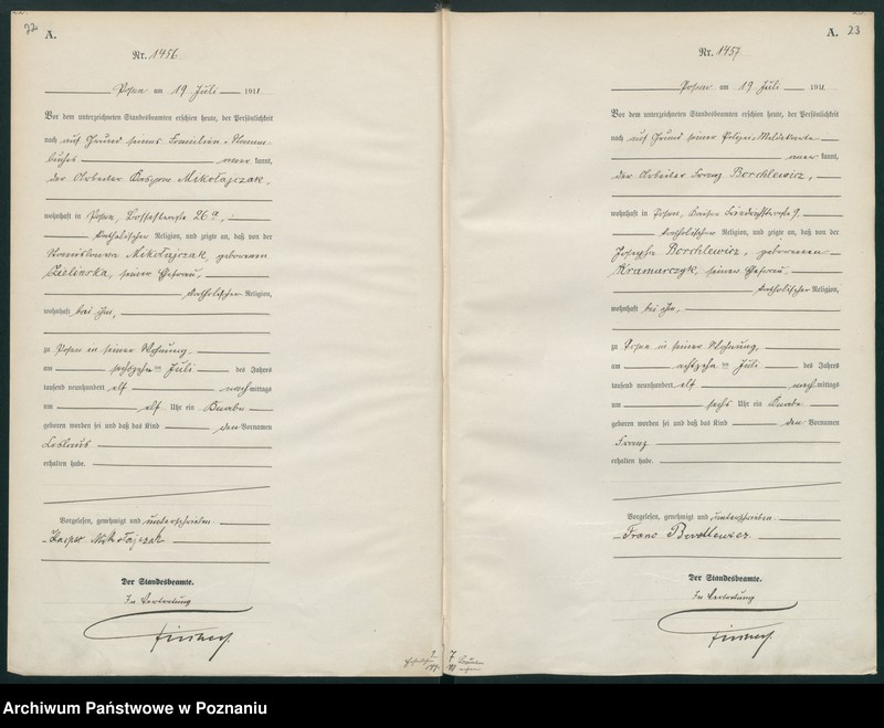 Obraz 14 z jednostki "Księga miejscowa urodzeń tom IV [Rejestr główny urodzeń]"