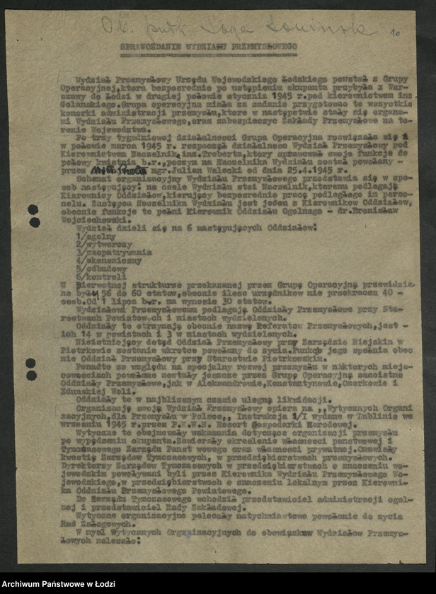 Obraz 11 z jednostki "Sprawozdania Wydziału [z działalności]"