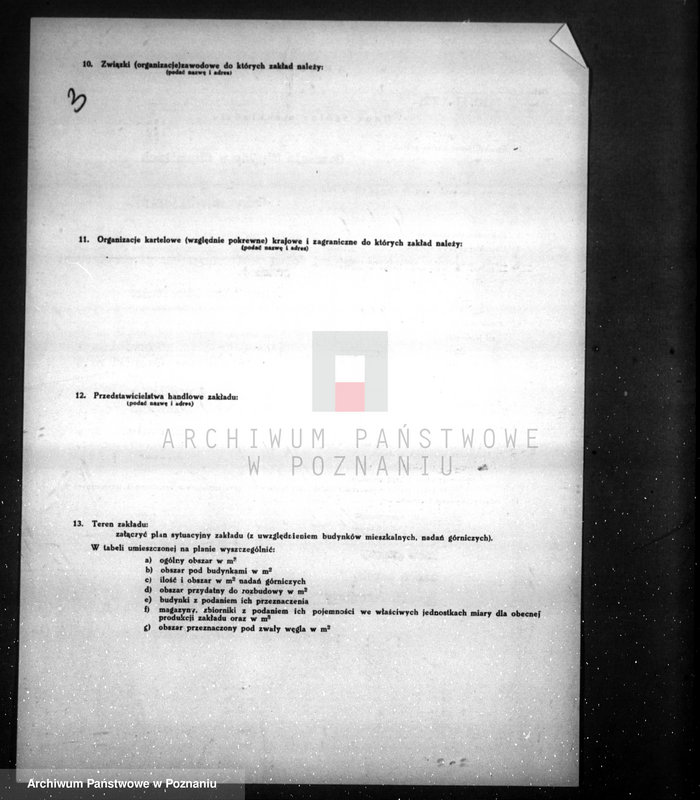 Obraz 7 z jednostki "Kwestionariusz Gazowni Miejskiej w Obornikach"