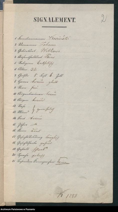 Obraz 5 z jednostki "A. betr. Johann Kosinski alias Grudowicz"