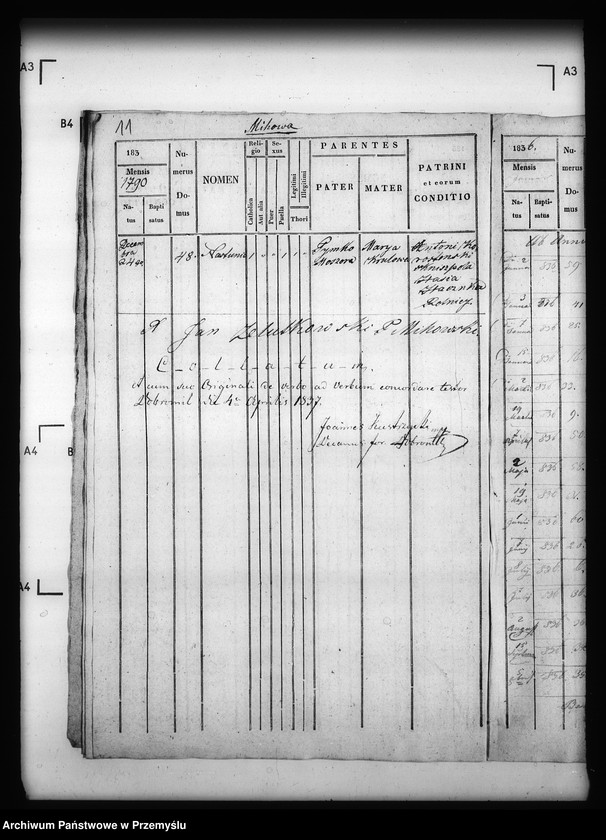 Obraz 15 z jednostki "[Kopie ksiąg metrykalnych parafii Michowa z filią Wełykie (dekanat Dobromil)]"