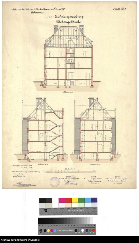 Obraz 15 z jednostki "Leszno miasto. Dokumentacja projektowa - Koszary Artylerii Polowej ul. Racławicka, tom III."