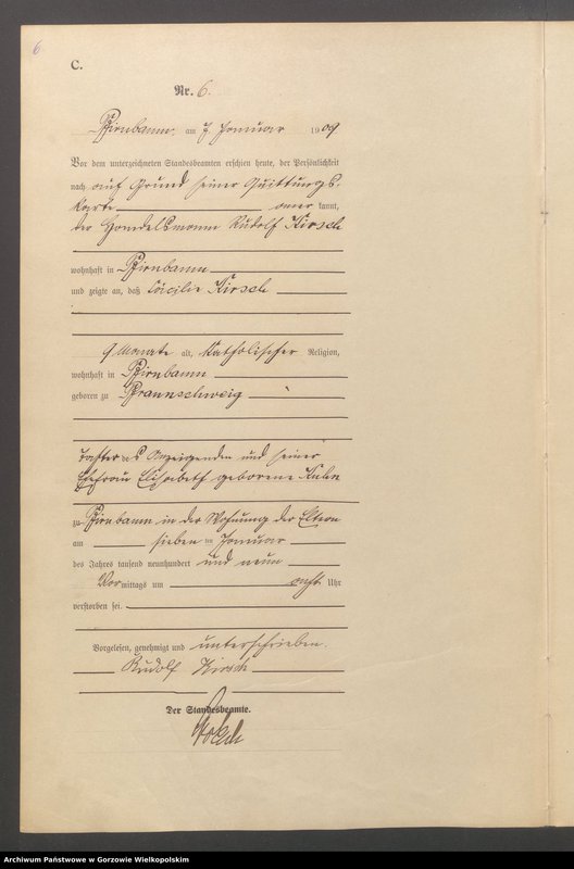 Obraz 8 z jednostki "Sterbe - Haupt - Register"