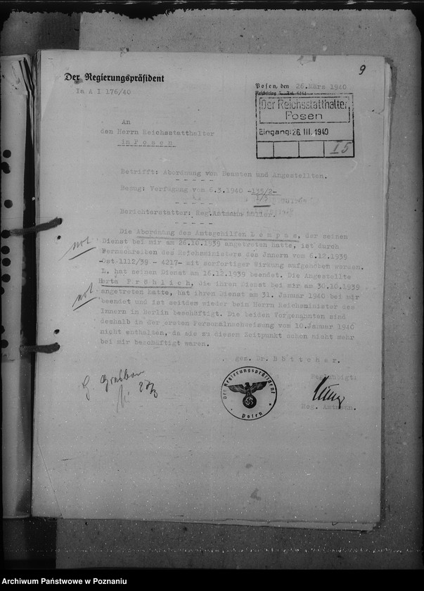 Obraz 13 z jednostki "Besoldung - und Beförderungssachen der Beamten und Angestellten"