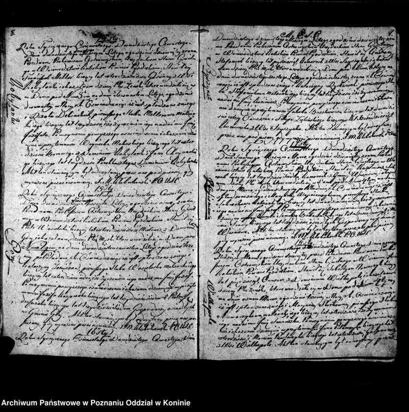 Obraz 7 z jednostki "Księga urodzonych, zmarłych, zaślubionych"