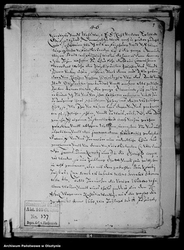 image.from.unit.number "Klage der sämtliche Gebrüder von Kreuzen, Erbherren auf Deutsch Eylau contra hannuss Bunkowski mit Beilagen A und B"