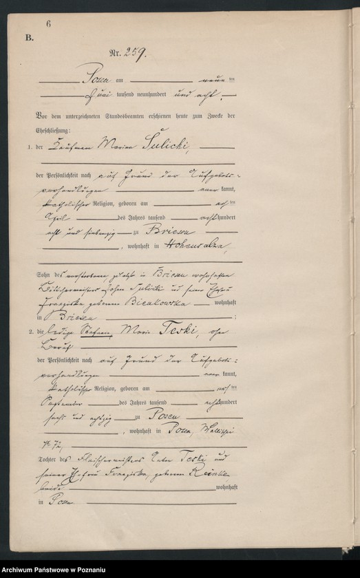 Obraz 8 z jednostki "Księga miejscowa małżeństw tom II [Rejestr główny małżeństw]"