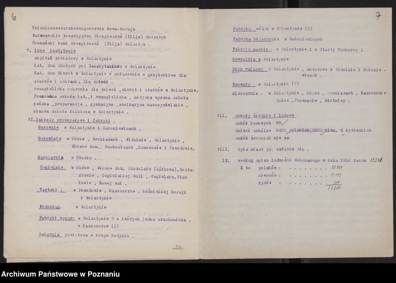 Obraz 6 z jednostki "[Obsada personalna Starostwa Powiatowego w Wolsztynie, skład członków Wydziału Powiatowego, Kierowników i innych urzędów i instytucji działających na terenie powiatu]"