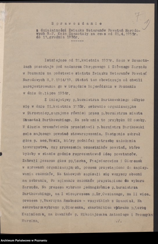 Obraz 10 z jednostki "Szamotuły - akta koła."