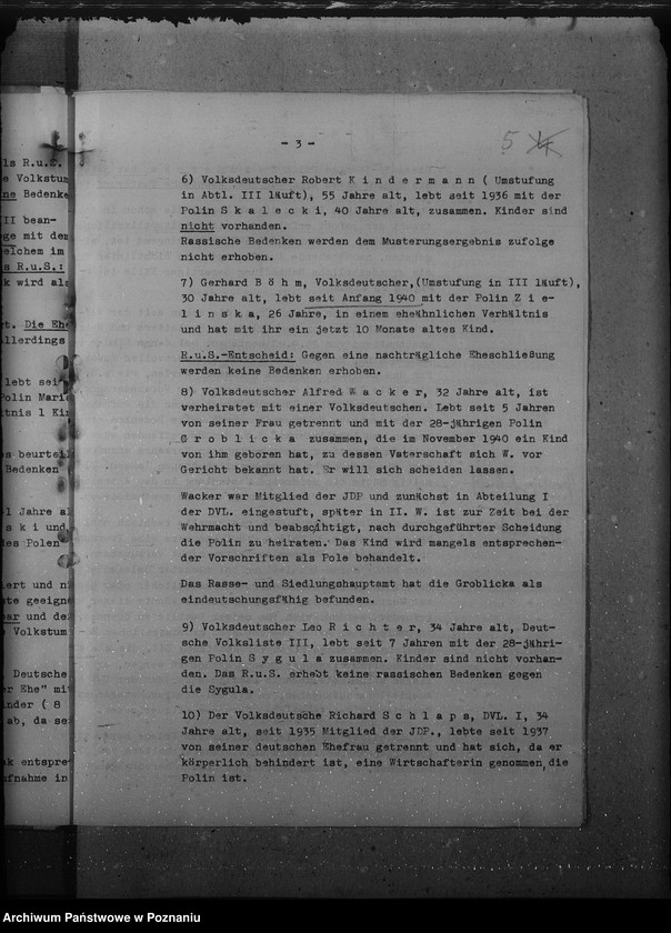 Obraz 9 z jednostki "Verkehr Deutscher mit Polen. Illegitime Ehegemeinschaften zwischen Deutschen und Polen"