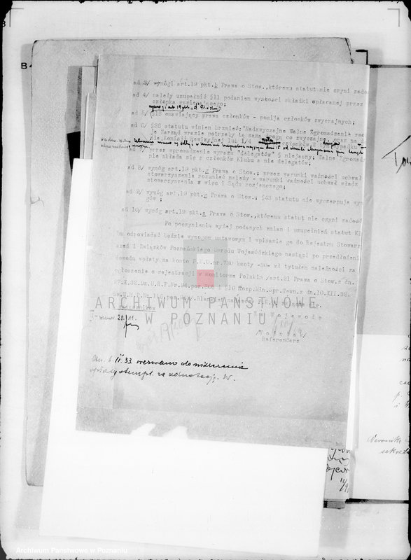 Obraz 13 z jednostki "/Związki i stowarzyszenia/ różne sprawy"