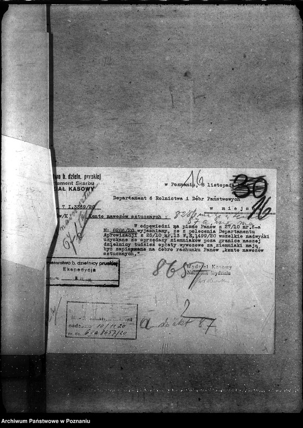 Obraz 20 z jednostki "Sprawy ogólno-administracyjne Sadzonki i fundusz nawozów sztucznych"