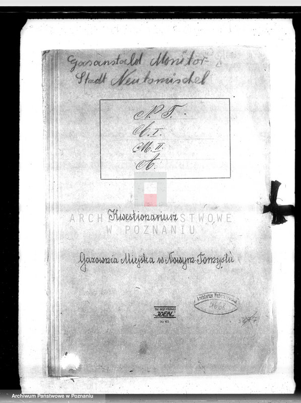 Obraz 4 z jednostki "Kwestionariusz Gazowni Miejskiej w Nowym Tomyślu"