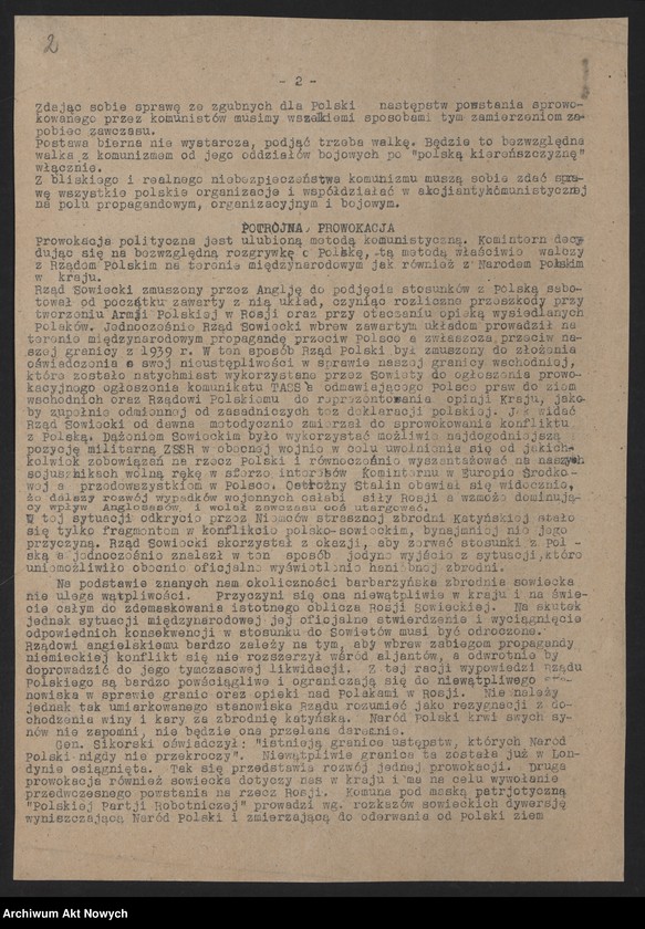 image.from.unit "Ajencja Antykomunistyczna (patrz dalej Agencja Antykomunistyczna), Wydawca: "Instytut Glassa", następnie Społeczny Komitet Antykomunistyczny, Warszawa, wydawane od V.1943 r. do VII. 1944 r."