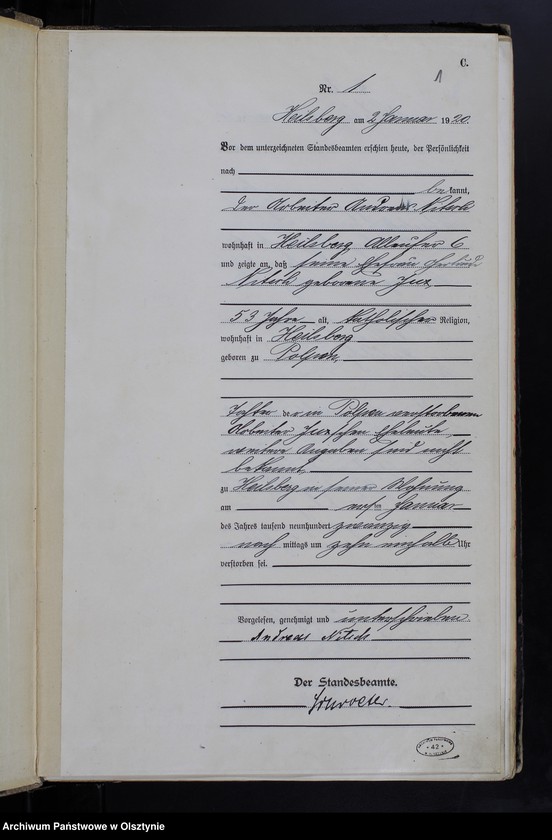 image.from.unit.number "Sterbe-Neben-Register Nr 1-195"