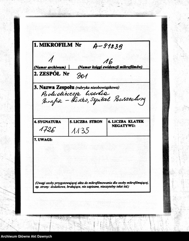 image.from.unit.number "Parafia: Lwów, Kapelania Nosocomia (Szpital Powszechny). Dekanat: Lwów. Księga metrykalna urodzeń i zgonów dla całej parafii."