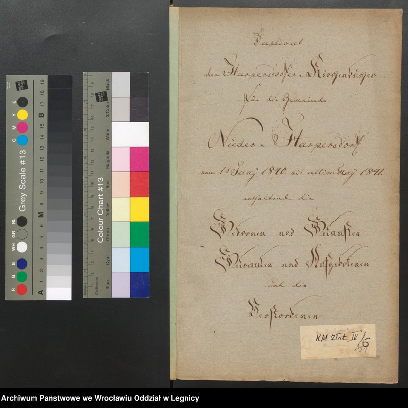 image.from.unit.number "Duplicat der Harpersdorfer Kirchenbücher von der Gemeinde Niederharpersdorf"