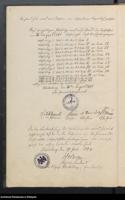 image.from.unit.number "Lagerbuch der evangelischen Kirchengemeinde Wartenburg"