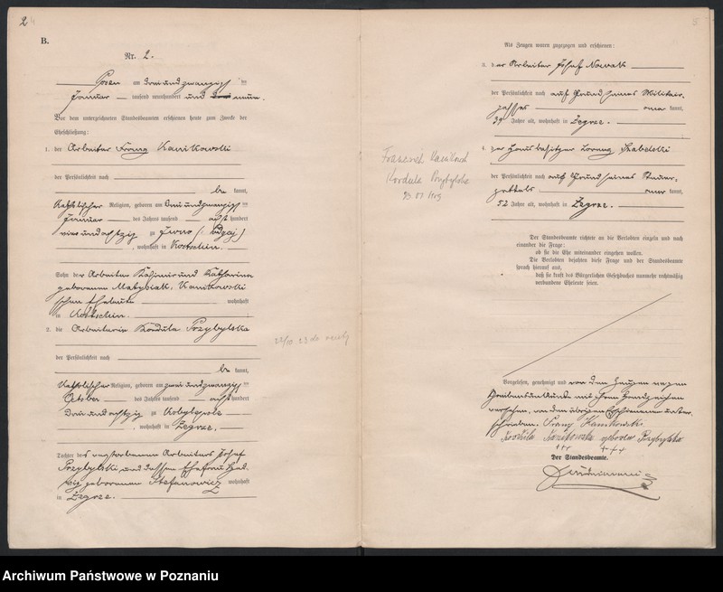 Obraz 4 z jednostki "Księga miejscowa małżeństw [Rejestr główny małżeństw]"