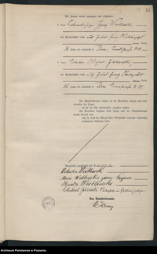 Obraz 17 z jednostki "Księga miejscowa małżeństw tom II [Rejestr główny małżeństw]"