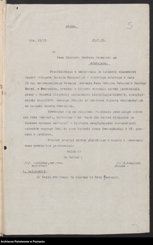 Obraz 9 z jednostki "Swarzędz, powiat Poznań - akta koła."