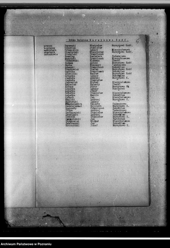 Obraz 10 z jednostki "Imienny spis członków kółek rolniczych powiatu Środa"