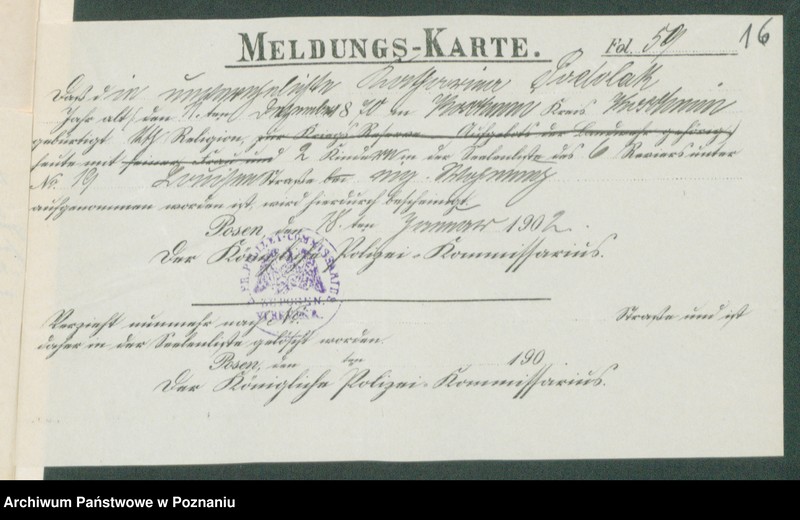 Obraz 18 z jednostki "[Dokumenty dostarczone przez narzeczonych do zawarcia związku małżeńskiego za 1902 rok. Tom III]"