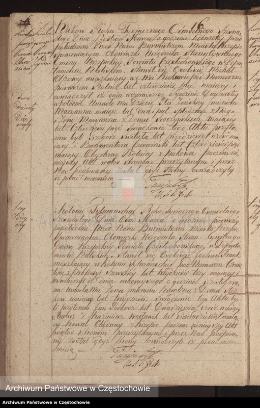 Obraz 19 z jednostki "Księga [akt] zejścia gminy Krzepickiej na rok 1816"