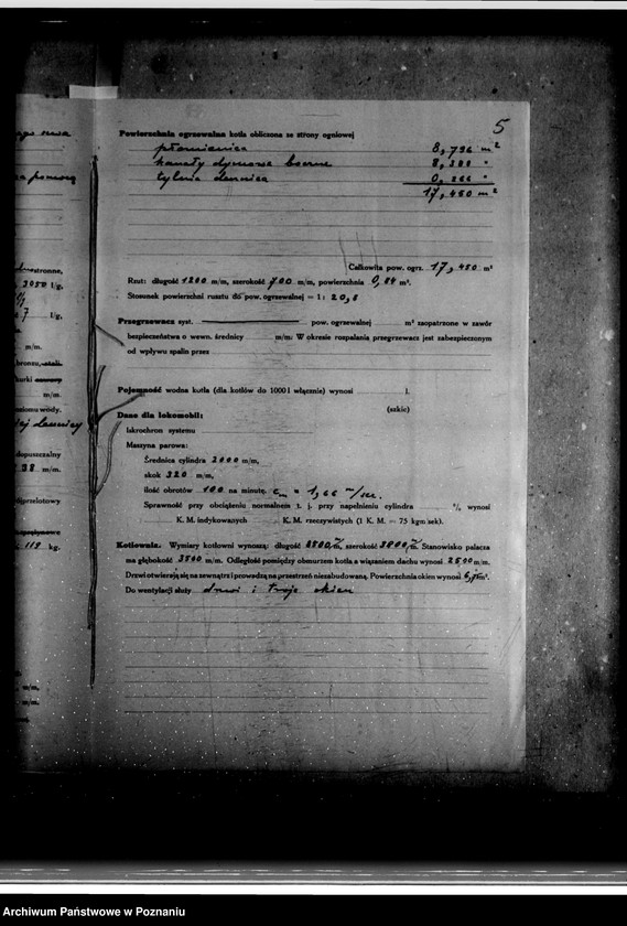 Obraz 9 z jednostki "Browar parowy w Wolsztynie nr woj. kotła 5285"