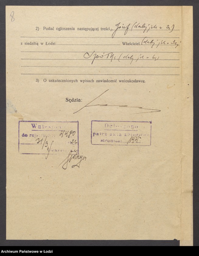 Obraz 10 z jednostki "Józef Buchman i F.Galster- sprzedaz wód gazowych"