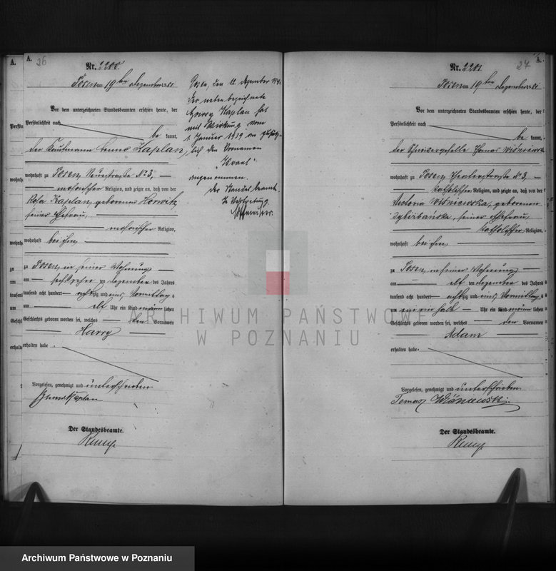 Obraz 15 z jednostki "Księga urodzeń t. V"