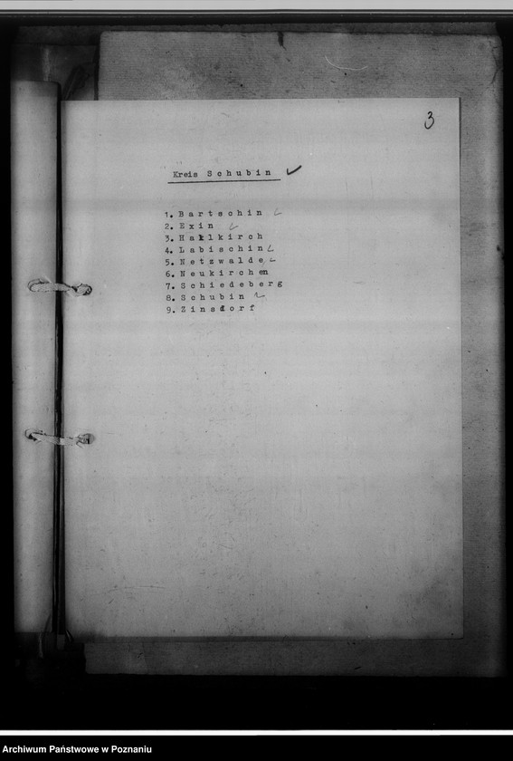 Obraz 7 z jednostki "[Wykaz ksiąg urodzeń, małżeństw i zgonów przejętych z parafii katolickich z powiatu szubińskiego]"