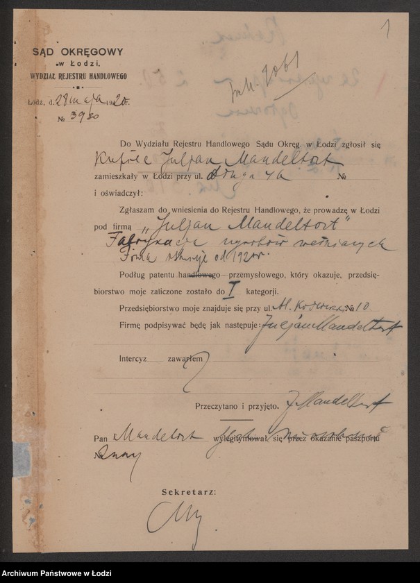 Obraz 3 z jednostki "Juljan Mandeltorf – fabryka wyrobów wełnianych"