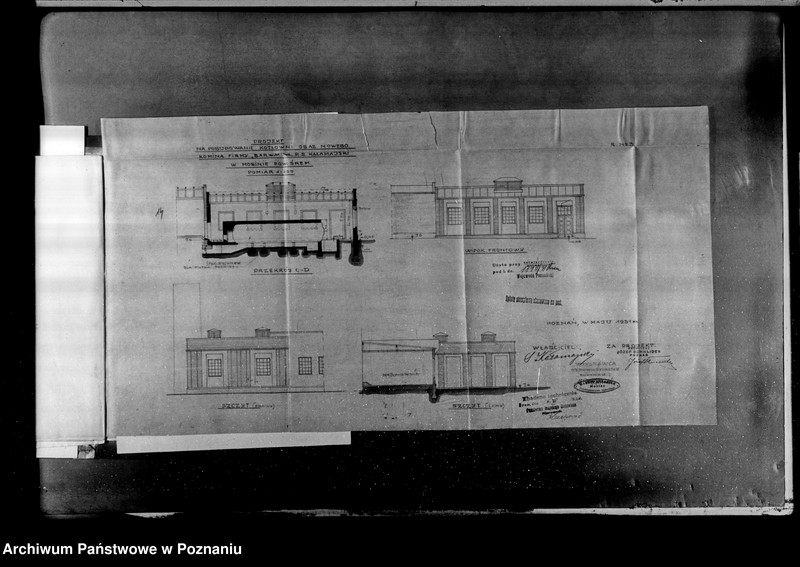 Obraz 19 z jednostki "Zatwierdzenie projektu zakładu przemysłowego nr 406 /urządzenia kotłowni i komina/ Farbiarni, Pralni Chemicznej w Mosinie powiat poznański"