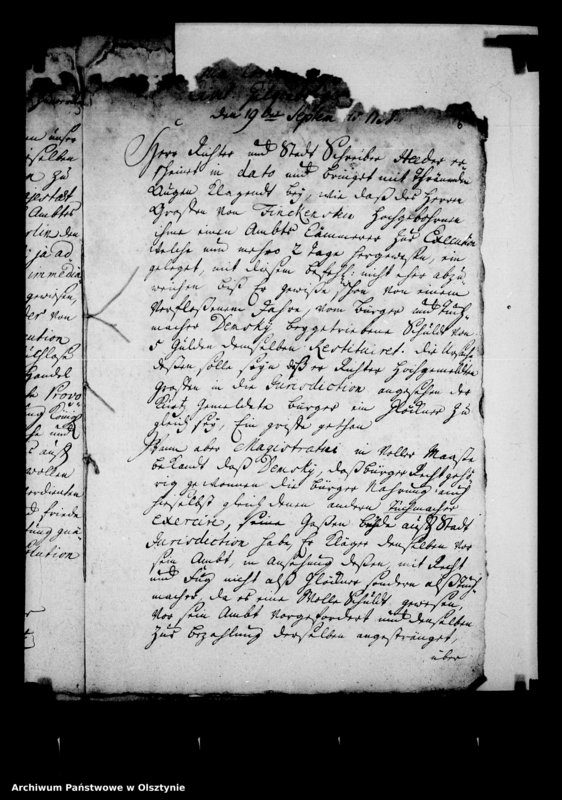 image.from.unit.number "Entscheidung in der Beschwerde des Commissarius loci gegen den Hauptmann in Gilgenburg in der Sache des Stadt Richters Heder und des Tuchmachers und Glöckners Demsky daselbst"