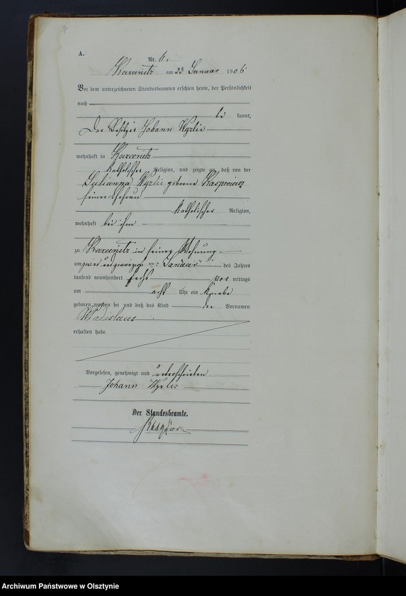 Obraz 9 z jednostki "Geburts-Haupt-Register Nr 1 -85, 1-77, 1-92, 1-76"