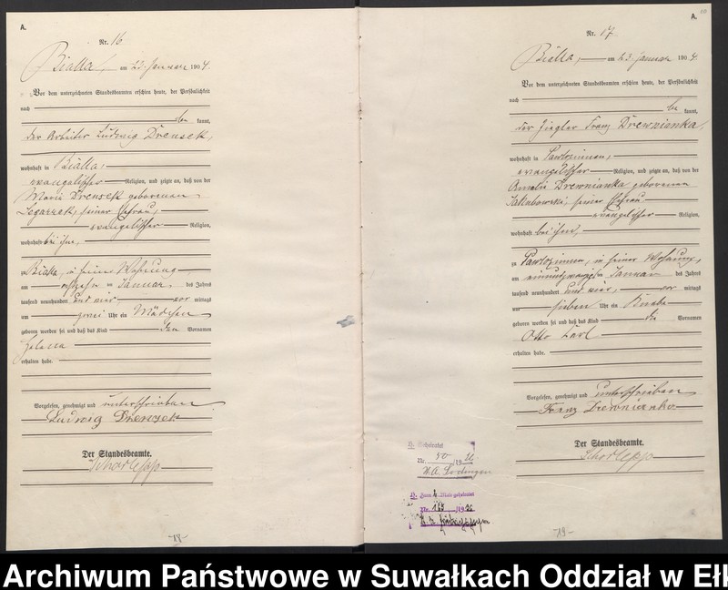 image.from.unit.number "Geburts-Haupt-Register des Königlichen Preussischen Standes-Amtes Bialla Kreis Johannisburg"