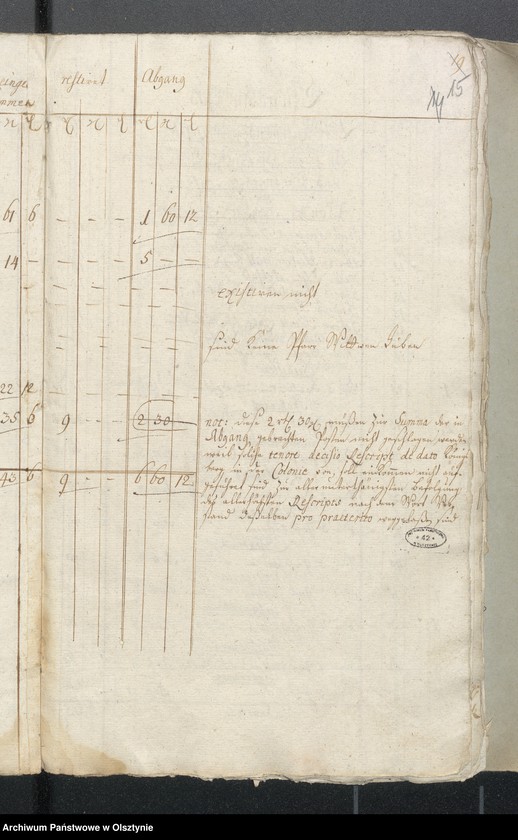 image.from.unit.number "Decems Consignation des Kirchspiels Seehesten"