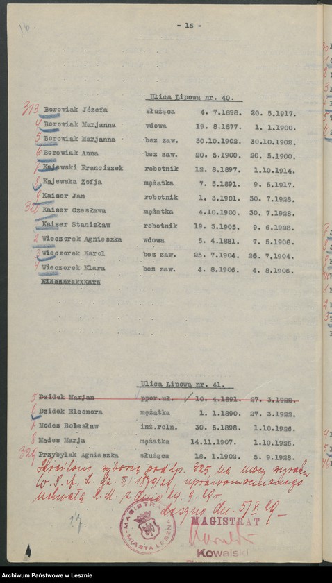 Obraz 19 z jednostki "[Obwód I - głosuje w Szkole Przemysłowo-Handlowej /listy wyborców/]"