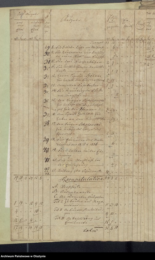 image.from.unit.number "Rechnung über die Einnahme und Ausgabe der evangelkischen Kirchenkasse zu Wartenburg"