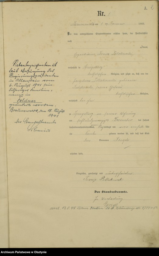 image.from.unit.number "Geburts-Haupt-Register Nr 1 - 71"